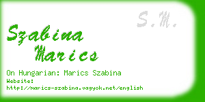 szabina marics business card